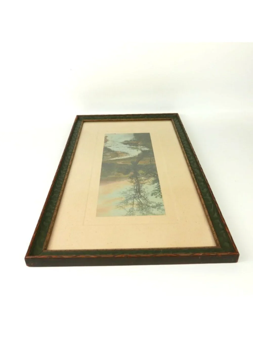 Wallace Nutting Hand Colored Photograph Print Plymouth Curves Antique 1913 Frame